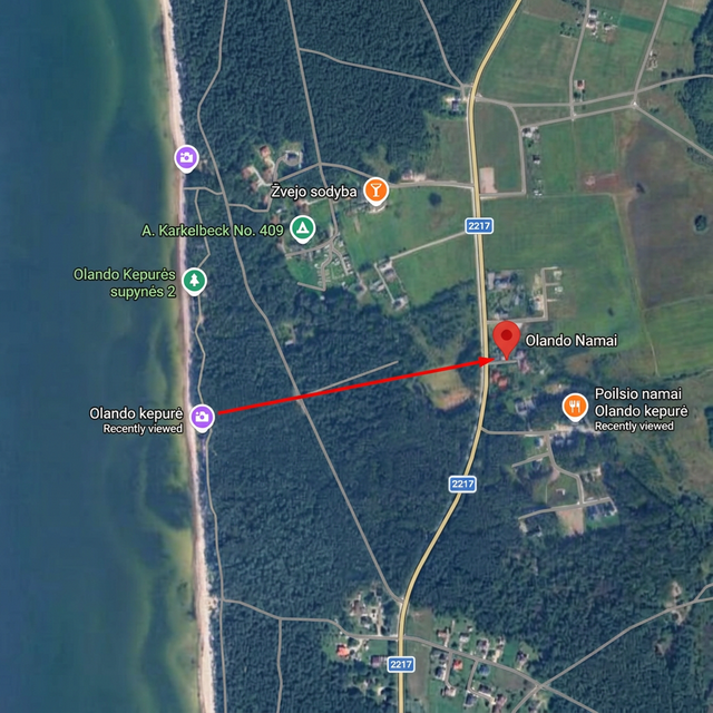 Google Maps: Placio g. 5, Karklė